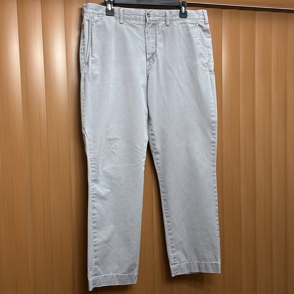 Straight stretch fit chinos, gray 36X30 97% Cotton and 3% Elastic. - Picture 4 of 5
